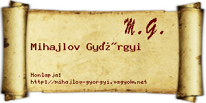 Mihajlov Györgyi névjegykártya